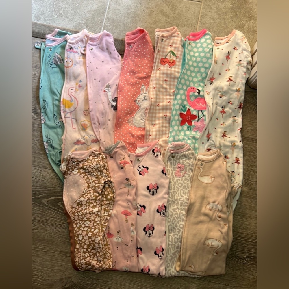 Bundle of size 18mo Carters footed sleepers